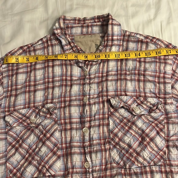 R13 Collared Button Down Plaid Shirt size Large - Picture 6 of 8